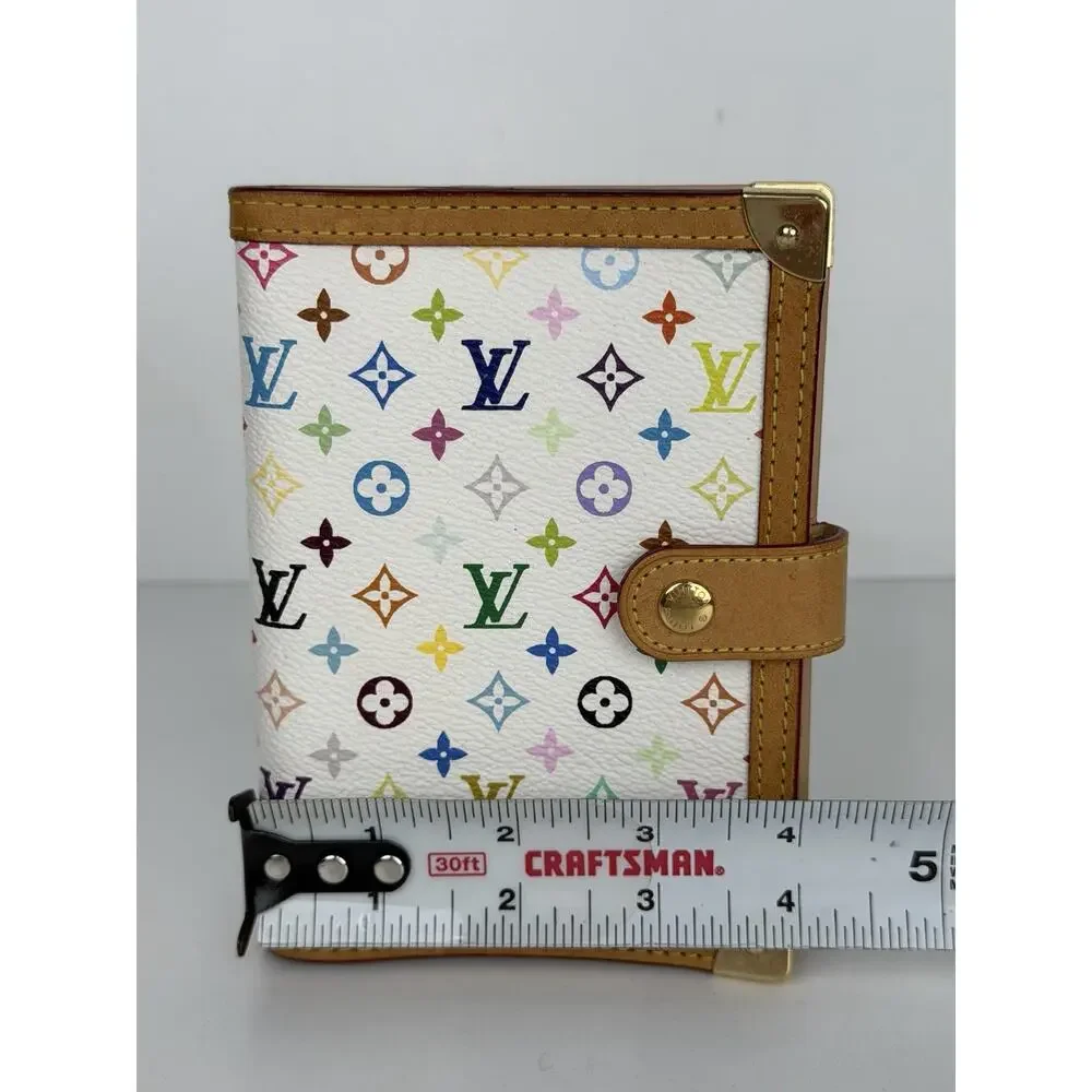 Louis Vuitton Monogram Multicolor Small Ring Agenda Cover in White 2007